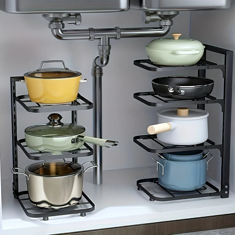 Adjustable Stainless Steel Pot Rack