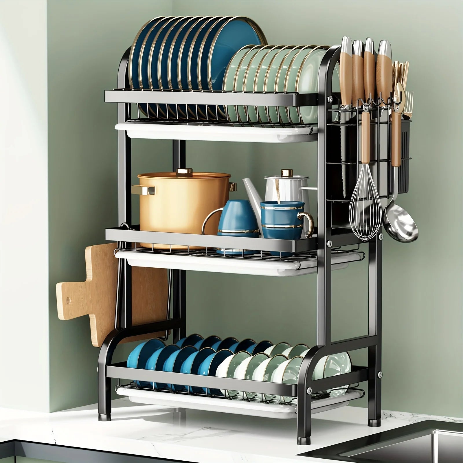 3-Tier Kitchen Dish Rack