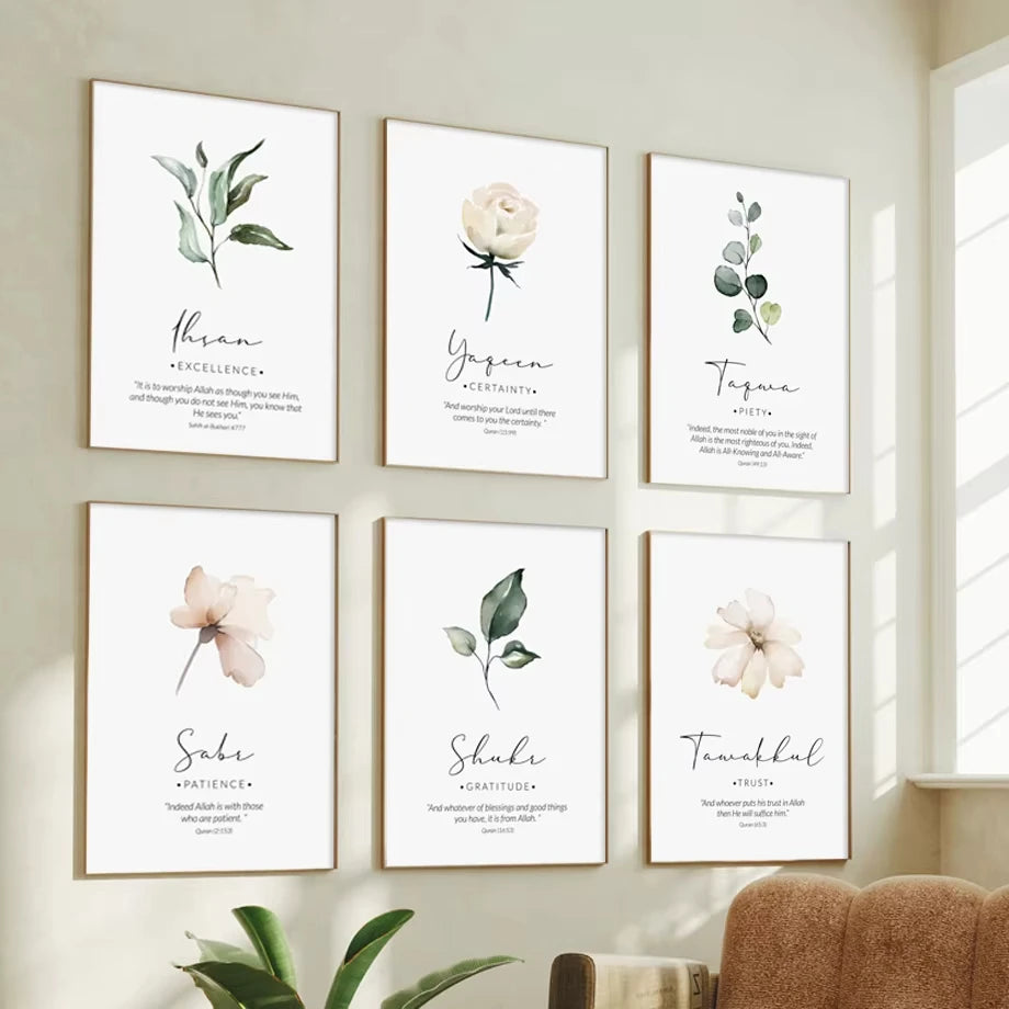 Watercolor Floral Canvas Wall Art