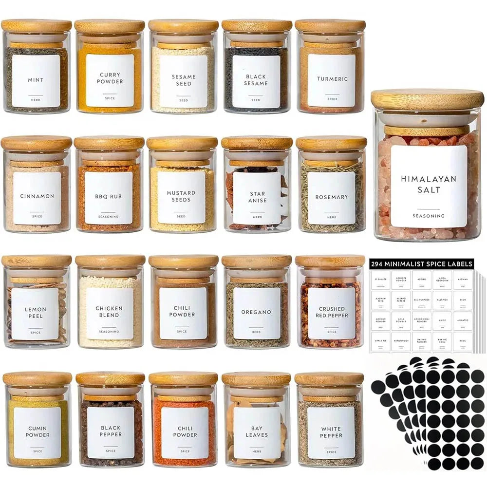 Glass Spice Storage Jars